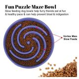 Slow Feeder Large Dog Bowls for Large Medium Dog Non Slip Maze Puzzle Bowl Pet Slower Food Feeding Dishes Interactive Bloat Stop Dog Bowl Preventing Choking Healthy Dog Bowl, Lavender - Retail: $15