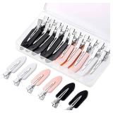 Gingbiss 20 Pcs No Bend Hair Clips, No Crease Hair Clips Curl Pin Clips with Storage Box for Hairstyle Bangs Waves Makeup Application - Retail: $6