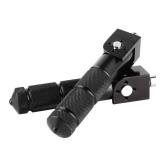 Camrusic Motorcycle Foot Pegs Foldable, Rear Footpeg M8 Install Bolts for Electric Motorbike Ebike 90 Degree Folding Passenger Footrests Footpeg Supports(Black) - Retail: $16