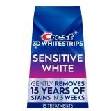 Crest 3D Whitestrips Sensitive At-Home Teeth Whitening Kit, 18 Treatments, Gently Removes 15 Years of Stains, Crest Whitestrips, Teeth Whitening Kit - Retail: $39