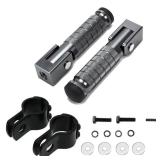 XINGWU M8 Motorcycle Foot Pegs 90 Degree Foldable Footpegs CNC Anti-Skid Footrest Universal for Yamaha Honda Suzuki Aprilia Electric Car Motorbike Mini Bike Dirt Pit Bike Passenger Pedal (Titanium) - 
