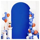HEMMOTOP Blue Arch Cover 7.2 ft (No Arch Backdrop Stand), Spandex Wedding Balloon Stretchy Arch Backdrop for Photo, Round Top Stand Covers for Party Birthday Baby Shower Anniversary Decoration - Retai