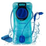 KUREIDA Hydration Bladder 2 Liter Leak Proof Water Reservoir,BPA Free,Wide Opening,Military Water Bladder Combined with Hydration Backpacks for Biking Hiking Running Camping Climbing.Blue - Retail: $1
