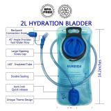 KUREIDA Hydration Bladder 2 Liter Leak Proof Water Reservoir,BPA Free,Wide Opening,Military Water Bladder Combined with Hydration Backpacks for Biking Hiking Running Camping Climbing.Blue - Retail: $1