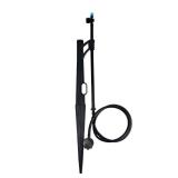 Raindrip 172CPUB, Adjustable Flow Micro Sprinkler Assembly, Half-Circle Pattern, Fan Spray, 14\ Clamp N Pierce Inlet, Riser and 13\in Stake, for Drip Irrigation Gardening Systems, BlackBlue(Pack of 1)