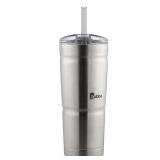 Bubba Envy Stainless Steel Tumbler with Straw, Stainless Steel with Clear Lid, 24oz - Retail: $21