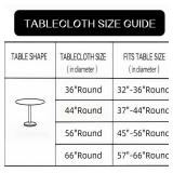 Round Vinyl Fitted Tablecloth with Flannel Backing Elastic Edge Design Table Cover Waterproof Oil-Proof PVC Table Cloth Stain-Resistant Best for 45\-56\in Round - Retail: $17in
