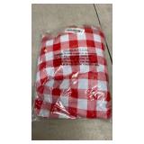 Round Vinyl Fitted Tablecloth with Flannel Backing Elastic Edge Design Table Cover Waterproof Oil-Proof PVC Table Cloth Stain-Resistant Best for 45\-56\in Round - Retail: $17in