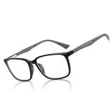 BLUEMOKY Blue Light Reading Glasses for Men, Sport Square Frame Readers, Anti Glare Computer Glasses(Black,2.25) - Retail: $17