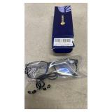 BLUEMOKY Blue Light Reading Glasses for Men, Sport Square Frame Readers, Anti Glare Computer Glasses(Black,2.25) - Retail: $17