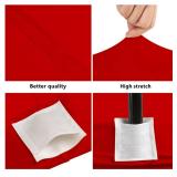 BDDC Table Covers for 6 Foot Tables, Red Washable and Wrinkle Resistant Stretch Tablecloths Rectangle 6ft for Events, Wedding, Banquets, Parties - Retail: $13