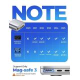LISEN USB-C to Magnetic 3 Cable (6.6FT) for M4 MacBook Air Pro Charger, 140W Magnetic Safe 3 Cable for MacBook Air (15