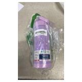 THERMOS FUNTAINER 16 Ounce Stainless Steel Vacuum Insulated Bottle with Wide Spout Lid, Neon Purple - Retail: $20