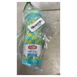 THERMOS FUNTAINER 16 Ounce Stainless Steel Vacuum Insulated Bottle with Wide Spout Lid, Wavy Checkers Teal - Retail: $17