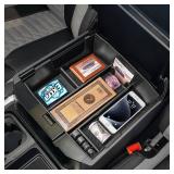 RUNROAD Center Console Organizer Tray Compatible with 2023 2024 2025 2026 Ford F250 F350 F450 F550 Accessories, Armrest Storage Organizer F250 Accessories Dividers (Full Console wBucket Seats ONLY) - 