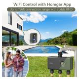 Diivoo WiFi Sprinkler Timer 3 Zone, Smart Water Hose Timer Compatible with Alexa and Google, Remote Control Irrigation, Automatic Manual Watering, Rain Delay, for Garden, Yards and Lawns (2.4Ghz Only)