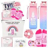 Awfrky 8 Year Old Girl Gifts, Gifts for 8 Year Old Girls Beautiful Teen Girl, Best Birthday Gift Ideas for Daughter, Sister, Niece, Granddaughter, 8th Birthday Decorations for Teen Girls Set of 6 - Re