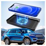 CreekT® Wireless Car Charger for Ford Explorer Center Console Accessories 2024 2023 2022 2021 2020, with USB Ports Compatible Wireless Charging Pad fit for Explorer 2020-2024 - Retail: $50