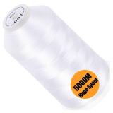 New brothread - Single Huge Spool 5000M Each Polyester Embroidery Machine Thread 40WT for Commercial and Domestic Machines - White - Retail: $8