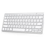 OMOTON Bluetooth Keyboard Compatible with Mac, Compact Wireless Keyboard Compatible with MacBook ProAir, iMac, Mac miniPro Laptop and PC (Silver) - Retail: $20