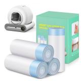 4 * 20 Count Trash Bags for Automatic Cat Litter Box Self Cleaning, Replacement Extra Large Liners for Robot Box, 4 Rolls Drawstring Waste Bags, 18 x 18 Inches?4 Rolls80 Counts? - Retail: $24