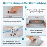 4 * 20 Count Trash Bags for Automatic Cat Litter Box Self Cleaning, Replacement Extra Large Liners for Robot Box, 4 Rolls Drawstring Waste Bags, 18 x 18 Inches?4 Rolls80 Counts? - Retail: $24