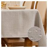 BALCONY and FALCON Rectangle Tablecloth?Washable Wrinkle Resistant and Water Proof Table Cloth, Decorative Linen Fabric Tablecloths for Dining Parties Kitchen Wedding and Outdoor Use (Beige, 47×47) -