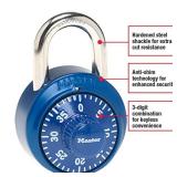 Master Lock 1530DCM School or Gym Locker Lock Combination Padlock, Back to School Essential, Pack of 1 - Colors May Vary - Retail: $3