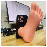 TRADAY 3D Foot Shape Phone Case for iPhone 12 Pro Max Funny Soft Silicone Ugly Phone Case Multicolor *glue came off* - Retail: $17