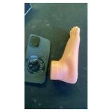 TRADAY 3D Foot Shape Phone Case for iPhone 12 Pro Max Funny Soft Silicone Ugly Phone Case Multicolor *glue came off* - Retail: $17