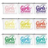 Reginary Girls Weekend Gifts Favors Girls Weekend Makeup Bags Toiletry Cosmetic Bag Bestie Friendship Gifts for Women Wedding Bachelorette Mother