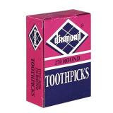 Diamond Toothpicks, Round Natural Wooden Bamboo Tooth Picks For Teeth, Appetizers and Cocktail 2pack ( 250 Count ) - Retail: $3
