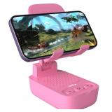 Gifts for Men Women, from Wife,Cell Phone Stand with Wireless Bluetooth Speaker, Punchy Bass and HD Stereo Sound Speaker for Home and Outdoors Compatible with iPhoneipadSamsung-Pink - Retail: $24