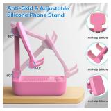 Gifts for Men Women, from Wife,Cell Phone Stand with Wireless Bluetooth Speaker, Punchy Bass and HD Stereo Sound Speaker for Home and Outdoors Compatible with iPhoneipadSamsung-Pink - Retail: $24