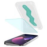 Smartish® 2-Pack Tempered Glass Screen Protector for iPhone 14 Pro Max - Tuff Sheet - Easy Install Frame [Scratch Resistant] Case-Friendly - Dynamic Island Compatible - Clear 2-Pack - Retail: $15