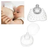 Finever Nipple Shield Contact Nippleshield for Breastfeeding with Latch Difficulties or Flat or Inverted Nipples, Non-Toxic (1 Pack) - Retail: $7
