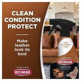 Weiman Leather Cleaner Conditioner and Protector for Couches, Boots, Chairs, Bags, Purses and Auto Interior with Microfiber Towel Included (2 Pack) - Retail: $25
