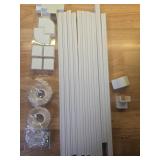 Delamu Cord Hider, 157in Wire Covers for Cords on Wall, Premium Cable Hider Cord Covers for Wires, Cable Management Wire Hiders for TV, Cable Raceway Kit, W0.95 H0.55in, White - Retail: $15