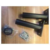 Yes4All Wall Mounted Weight Plate Holder - Fit 2inch Olympic Weight Plates, Protective Rubber Pad (Pairs) Black - Retail: $27