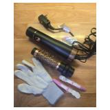 Round Hair Blow Dryer Brush - 1.2 Inch Ceramic Barrel Hair Dryer Brush for ShortMiddle Hair, One Step Drying, Volumizing, Straightening and Styling, Negative Ionic Dryer Brush (Black-Golden, 1.2) - Re