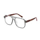 FEISEDY Retro Aviator Reading Glasses Women Men Blue Light Blocking Reader Plastic Lightweight Frame B0071(Grey,3.0x) DAMAGED  - Retail: $17