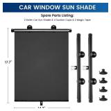 Car Window Shades - Side Window Sun Shade (2 Pack) Retractable Car Roller Sunshade for UV and Sun Glare Protection (14.3\x17.7\in) - Retail: $3,360in