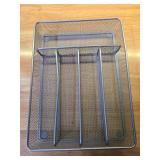 Honey-Can-Do KCH-02154 Steel Mesh 5-Compartment Cutlery Utensil Organizer, Silver - Retail: $17