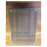 Honey-Can-Do KCH-02154 Steel Mesh 5-Compartment Cutlery Utensil Organizer, Silver - Retail: $17