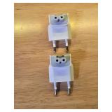 WOVTE Europe Plug Converter Travel Charger Adapter for Apple iBook MacBook White Pack of 2 - Retail: $9