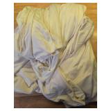 10x10ft Wrinkle Free Ivory Backdrop Curtain for Parties Soft Fabric Drapes Wedding Ivory Curtain Backdrop for Birthday Party Decorations Background for Photography 5x10ft,2 Panels - Retail: $27