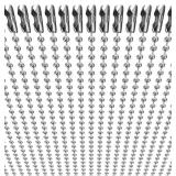 50-Pack Dog Tag Chain Ball Chain Necklace Bulk, Beaded Necklace Chains for Jewelry Making DIY Crafts, Military Blank Dog Tag Necklace for Men, Silver Nickel Plated Metal 24\ Long 2.4mm Ball Bead Chain