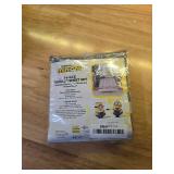 Illumination Lazy Minions Club Gray, Blue, Yellow, and White Let Me Sleep 2 Piece Toddler Sheet Set - Fitted Bottom Sheet, Reversible Pillowcase - Retail: $20