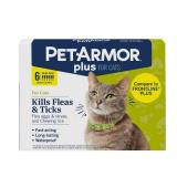 PetArmor Plus Flea and Tick Prevention for Cats over 1.5 lbs, Cat Flea and Tick Treatment, 6 Doses, Waterproof Topical, Fast Acting - Retail: $42