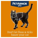 PetArmor Plus Flea and Tick Prevention for Cats over 1.5 lbs, Cat Flea and Tick Treatment, 6 Doses, Waterproof Topical, Fast Acting - Retail: $42